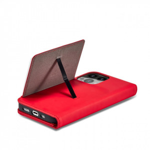 Калъф тип книга с външен джоб Magnet Card - iPhone 14 Pro червен - Img 9