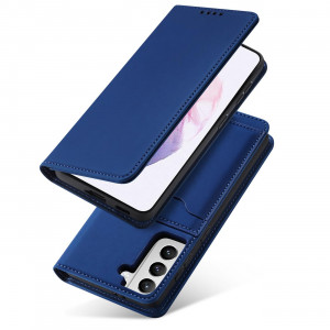 Калъф тип книга с външен джоб Magnet Card - Samsung Galaxy S22+ син - Img 13