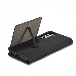 Калъф тип книга с външен джоб Magnet Card - Samsung Galaxy S22+ черен - Img 8