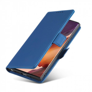 Калъф тип книга с външен джоб Magnet Card - Samsung Galaxy S22 Ultra син - Img 6