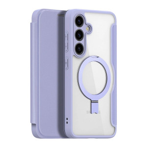 Калъф тип книга с прозрачен гръб и стойка DUX DUCIS Skin X Pro MagSafe - Samsung Galaxy S24 лилав - Img 2