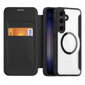 Калъф тип книга с прозрачен гръб DUX DUCIS Skin X Pro MagSafe - Samsung Galaxy S24+ черен - Img 2