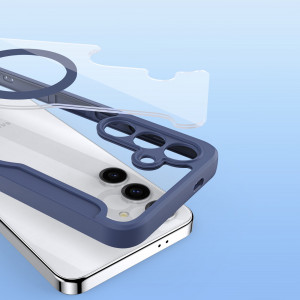 Калъф тип книга с прозрачен гръб DUX DUCIS Skin X Pro MagSafe - Samsung Galaxy S24+ син - Img 10