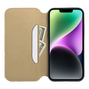 Калъф тип книга Dual Pocket - iPhone 15 Pro Max златист - Img 5