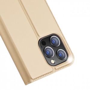 Калъф тип книга DUX DUCIS Skin Pro - iPhone 14 Pro Max златист - Img 3