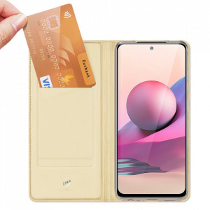 Калъф тип книга DUX DUCIS Skin Pro - Xiaomi Redmi Note 10 / 10s златист - Img 2
