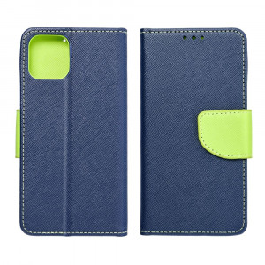 Калъф тип книга Fancy - iPhone 15 Pro тъмносин / лимоненожълт - Img 4
