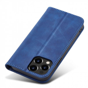 Калъф тип книга Magnet Fancy - iPhone 14 Pro син - Img 2