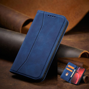Калъф тип книга Magnet Fancy - iPhone 14 Pro син - Img 14