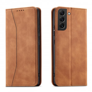 Калъф тип книга Magnet Fancy - Samsung Galaxy S23+ кафяв - Img 1