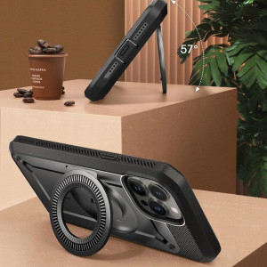 Калъф 360° със стойка и клипс SUPCASE Unicorn Beetle Pro Magsafe - iPhone 15 Pro черен - Img 8