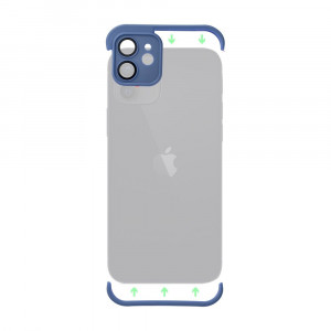 Комплект бъмпери и защита за камерата Mini Bumpers - iPhone 15 Pro Max син - Img 5