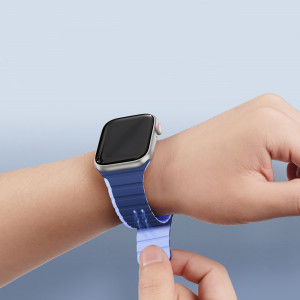 Магнитна каишка Dux Ducis LD - Apple Watch Ultra 49mm / Ultra 2 49mm / 45mm Series 9 / 45mm Series 8 / 45mm Series 7 / 44mm SЕ (2nd gen) / 44mm SE / 44mm Series 6 / 44mm Series 5 / 44mm Series 4 / 42mm Series 3 / 42mm Series 2 син - Img 5