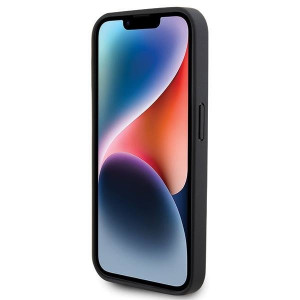 Оригинален гръб от естествена кожа BMW Leather Hot Stamp MagSafe - iPhone 15 Pro Max черен - Img 5