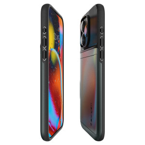 Оригинален гръб със слот за карта SPIGEN Slim Armor CS - iPhone 15 Pro Abyss Green - Img 4