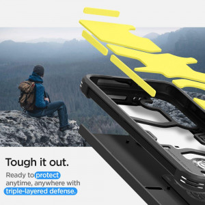 Оригинален гръб със стойка SPIGEN Tough Armor - Samsung Galaxy S24+ черен - Img 12