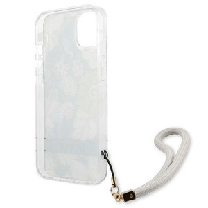 Оригинален гръб с връзка GUESS Flower GUHCP13SHFLSN - iPhone 13 mini зелен - Img 7