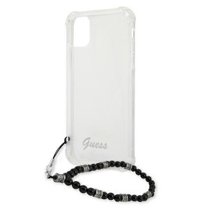 Оригинален гръб с гривна GUESS черен Pearl GUHCP12MKPSBK - iPhone 12 / 12 Pro прозрачен - Img 6