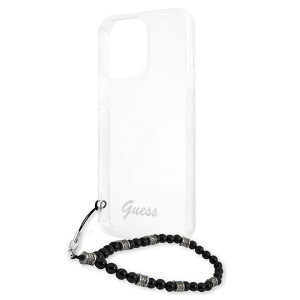 Оригинален гръб с гривна GUESS черен Pearl GUHCP13LKPSBK - iPhone 13 Pro прозрачен - Img 6
