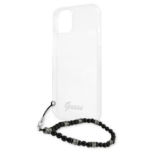 Оригинален гръб с гривна GUESS черен Pearl GUHCP13SKPSBK - iPhone 13 mini прозрачен - Img 6