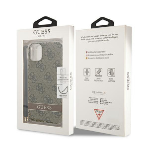 Оригинален гръб с гривна GUESS 4G Print Strap GUOHCN61H4STW - iPhone 11 кафяв - Img 8