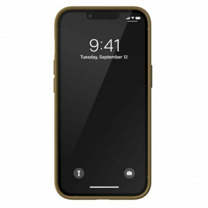 Оригинален гръб ADIDAS OR Molded PU - iPhone 13 Pro Max бежов / златист - Img 4