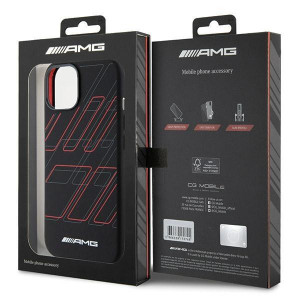 Оригинален гръб AMG Silicone Large Rhombuses MagSafe - iPhone 13 / 14 / 15 черен - Img 8