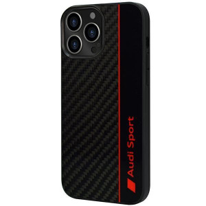 Оригинален гръб AUDI Carbon Fiber Stripe AUS-TPUPCIP13P-R8 / D1-BK - iPhone 13 Pro черен - Img 3