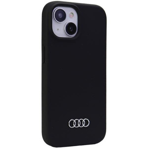 Оригинален гръб AUDI Silicone - iPhone 15 Plus черен - Img 2