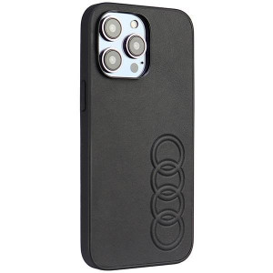 Оригинален гръб AUDI Synthetic Leather AU-TPUPPCIP14PM-TT / D1-BK - iPhone 14 Pro Max черен - Img 2