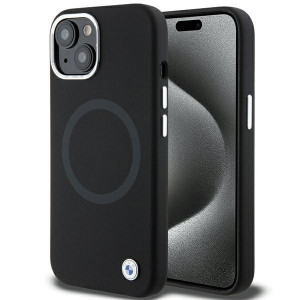 Оригинален гръб BMW Signature Liquid Silicone MagSafe - iPhone 15 Plus черен - Img 1