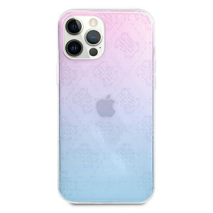 Оригинален гръб GUESS 4G 3D Pattern GUHCP12L3D4GGBP - iPhone 12 Pro Max син / розов - Img 3
