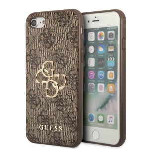 Оригинален гръб GUESS 4G Big Metal Logo GUHCI84GMGBR - iPhone 7 / 8 / SE (2nd gen) / SE (3rd gen) кафяв - Img 1