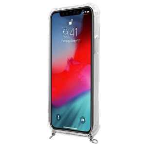 Оригинален гръб GUESS 4G Chain с презрамка GUHCP12MKC4GSSI - iPhone 12 / 12 Pro прозрачен - Img 5