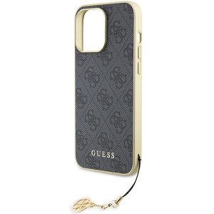 Оригинален гръб GUESS 4G Charms - iPhone 15 Pro Max сив - Img 6