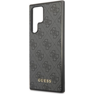 Оригинален гръб GUESS 4G Metal Gold Logo GUHCS23LG4GFGR - Samsung Galaxy S23 Ultra сив - Img 6