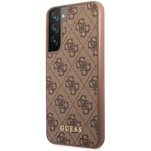 Оригинален гръб GUESS 4G Metal Gold Logo GUHCS23SG4GFBR - Samsung Galaxy S23 кафяв - Img 2