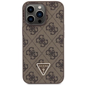 Оригинален гръб GUESS 4G Metal Logo с презрамка GUHCP13XP4TDSCPW - iPhone 13 Pro Max кафяв - Img 3