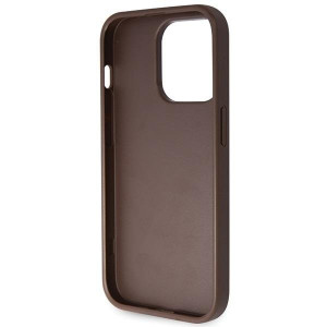 Оригинален гръб GUESS 4G Metal Logo с презрамка GUHCP14LP4TDSCPW - iPhone 14 Pro кафяв - Img 8