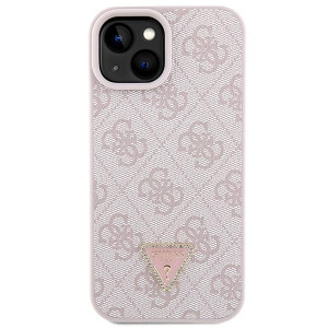 Оригинален гръб GUESS 4G Metal Logo с презрамка GUHCP15SP4TDSCPP - iPhone 15 розов - Img 4