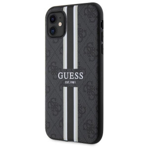 Оригинален гръб GUESS 4G Printed Stripe MagSafe GUHMN61P4RPSK - iPhone 11 черен - Img 2