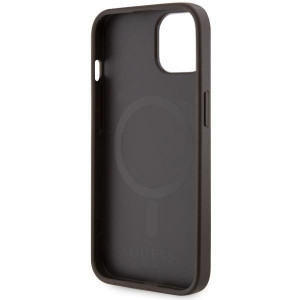 Оригинален гръб GUESS 4G Printed Stripe MagSafe GUHMP14MP4RPSW - iPhone 14 Plus кафяв - Img 7