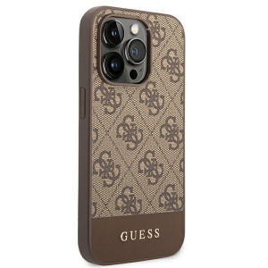 Оригинален гръб GUESS 4G Stripe GUHCP14XG4GLBR - iPhone 14 Pro Max кафяв - Img 4