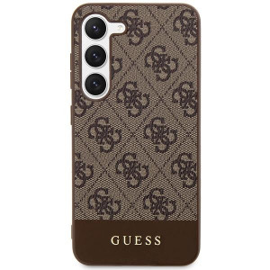 Оригинален гръб GUESS 4G Stripe GUHCS23MG4GLBR - Samsung Galaxy S23+ кафяв - Img 3