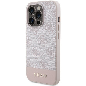 Оригинален гръб GUESS 4G Stripe - iPhone 15 Pro розов - Img 2