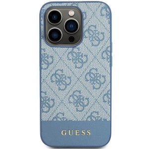 Оригинален гръб GUESS 4G Stripe - iPhone 15 Pro син - Img 3