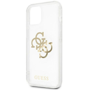 Оригинален гръб GUESS Charms GUHCP13SKS4GGO - iPhone 13 mini прозрачен / златист - Img 6
