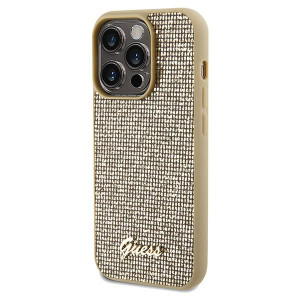Оригинален гръб GUESS Disco Metal Script - iPhone 14 Pro златист - Img 2