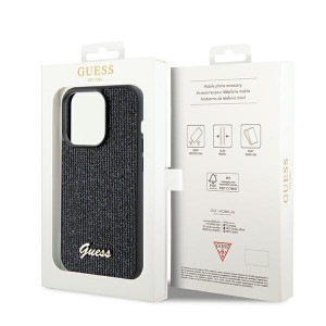 Оригинален гръб GUESS Disco Metal Script - iPhone 14 Pro черен - Img 8