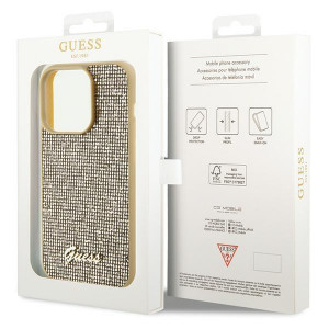 Оригинален гръб GUESS Disco Metal Script - iPhone 15 Pro златист - Img 8